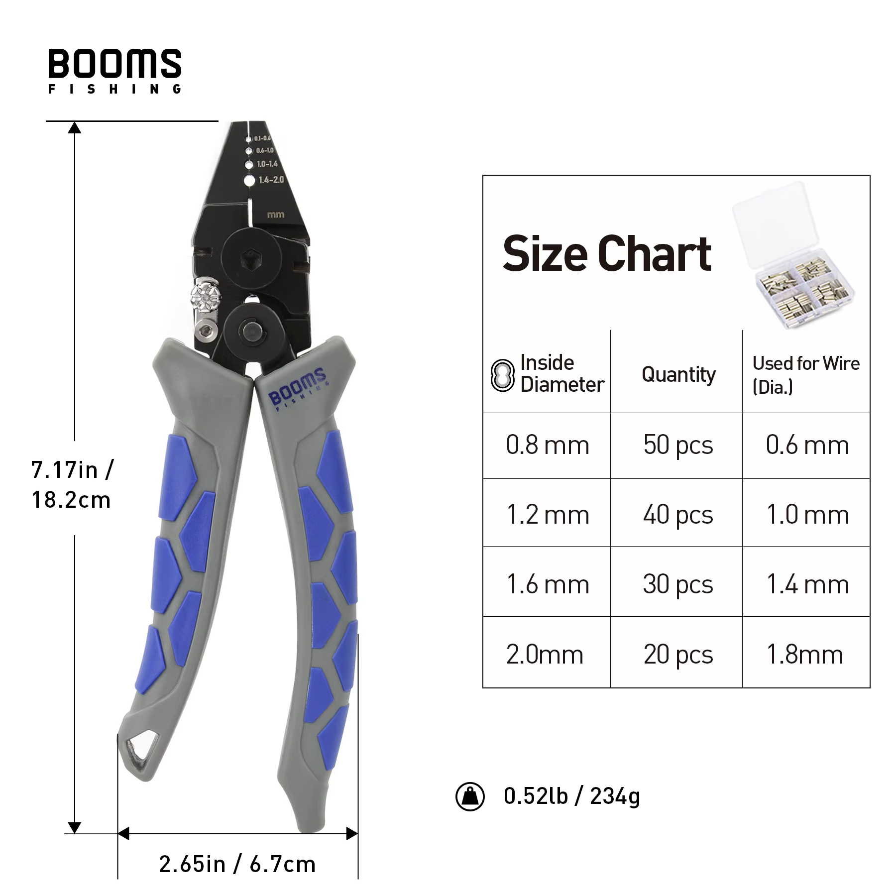 Booms Fishing CP4 Alicates crimpadores acero carbono para pesca - imagen 4