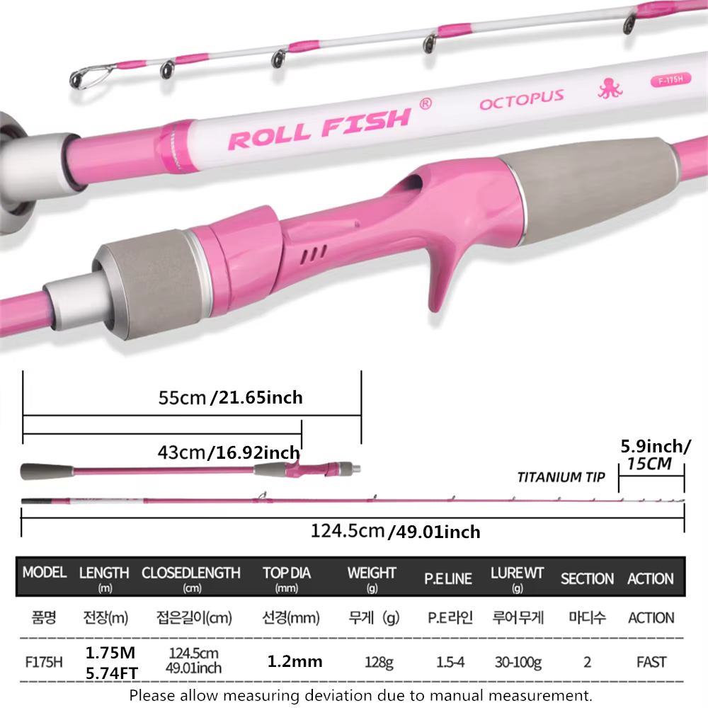 Caña spinning ROLLFISH fibra de carbono – Acción rápida agua salada