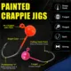 Kit de señuelos con cabezas de jig para crappie, vinilos bifurcados - imagen 2