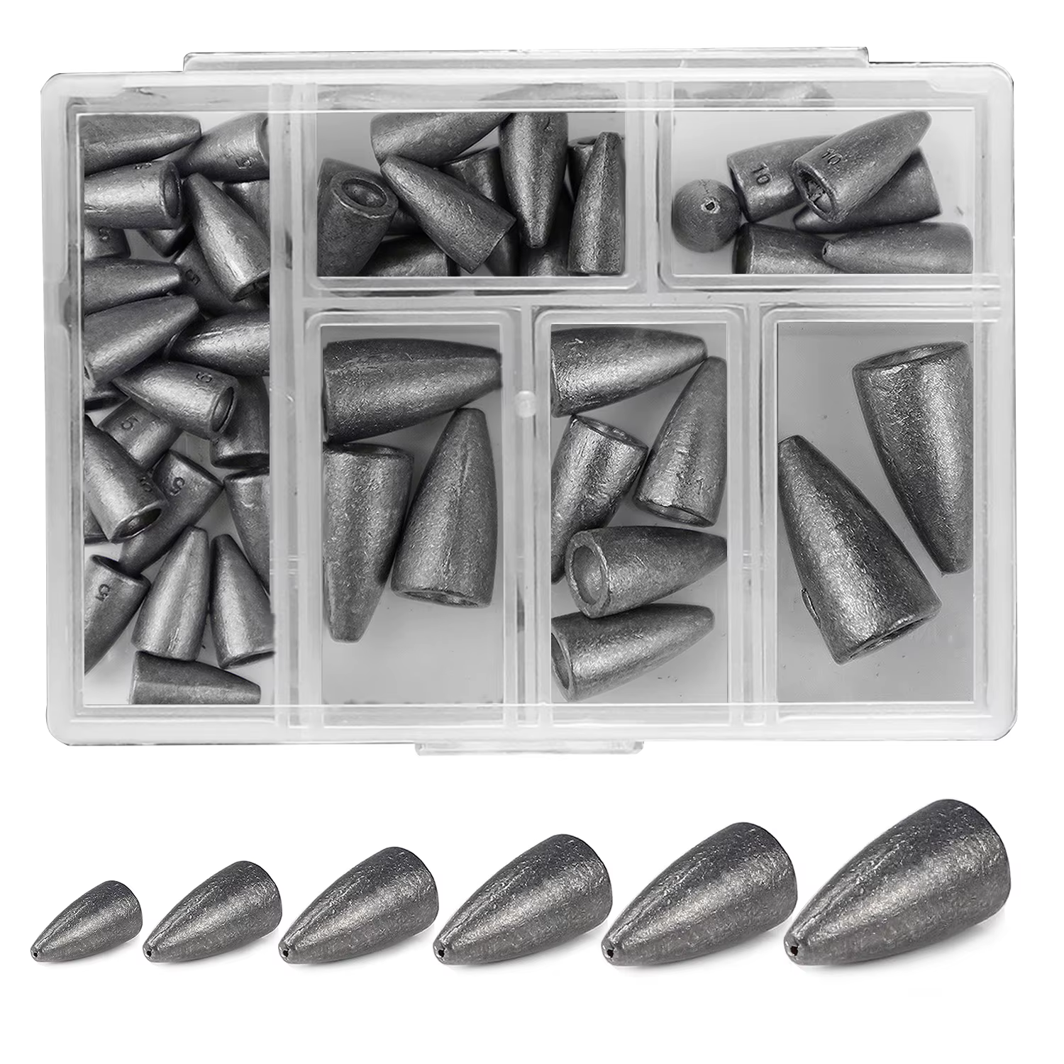 Plomos de bala dividida Free Fisher para pesca con plomo - imagen 2