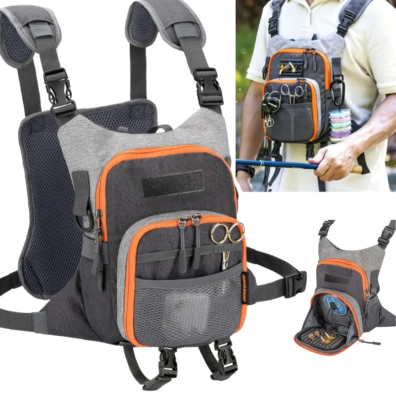 Chaleco de pesca con mosca ligero: mochila y bolsa para aparejos - imagen 3