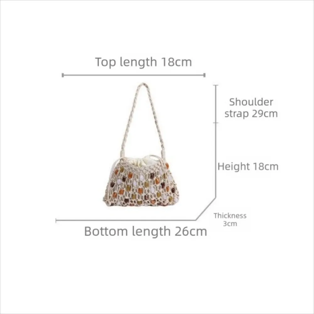 Bolso bohemio tejido con cuentas
