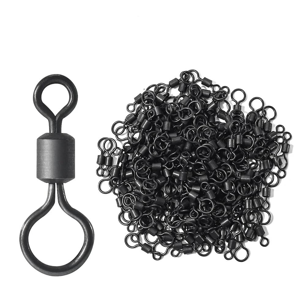 DNDYUJU Anzuelos Giratorios Carpa Ojo Grande Negro Mate - imagen 2