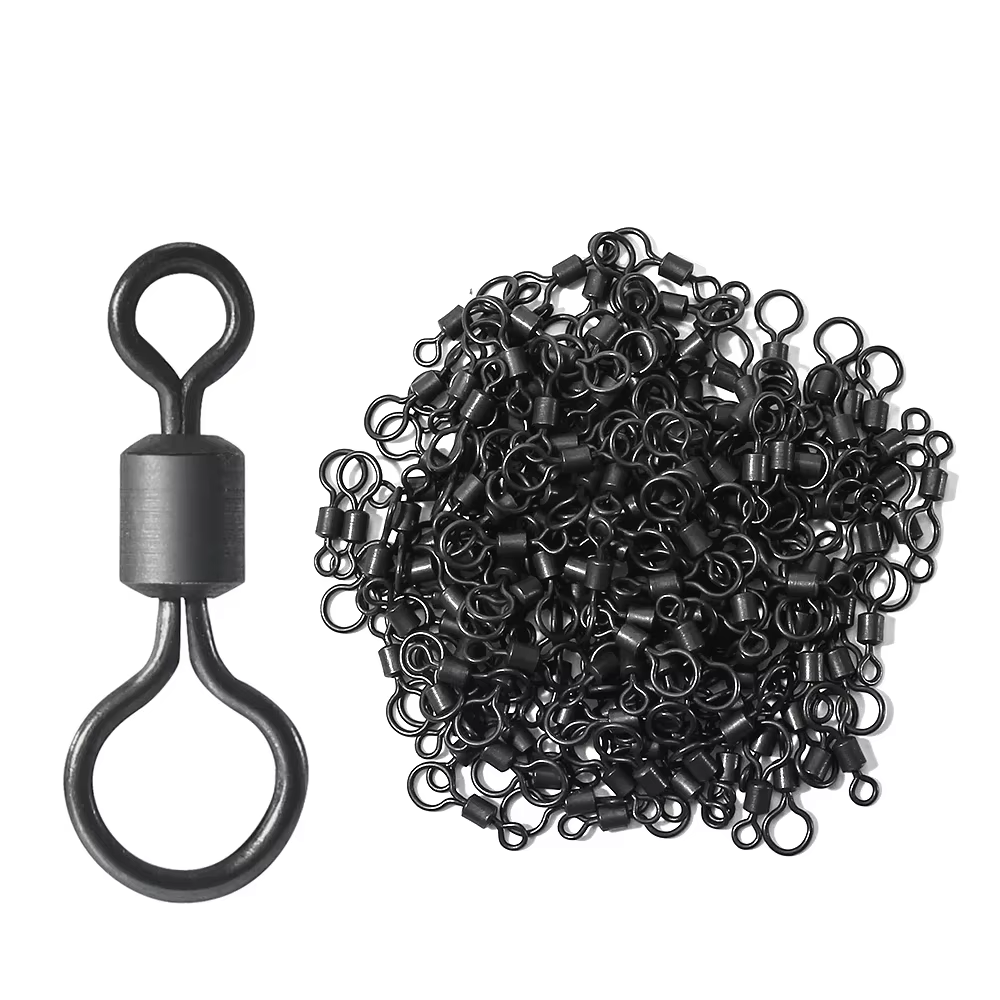 DNDYUJU Anzuelos Giratorios Carpa Ojo Grande Negro Mate - imagen 2