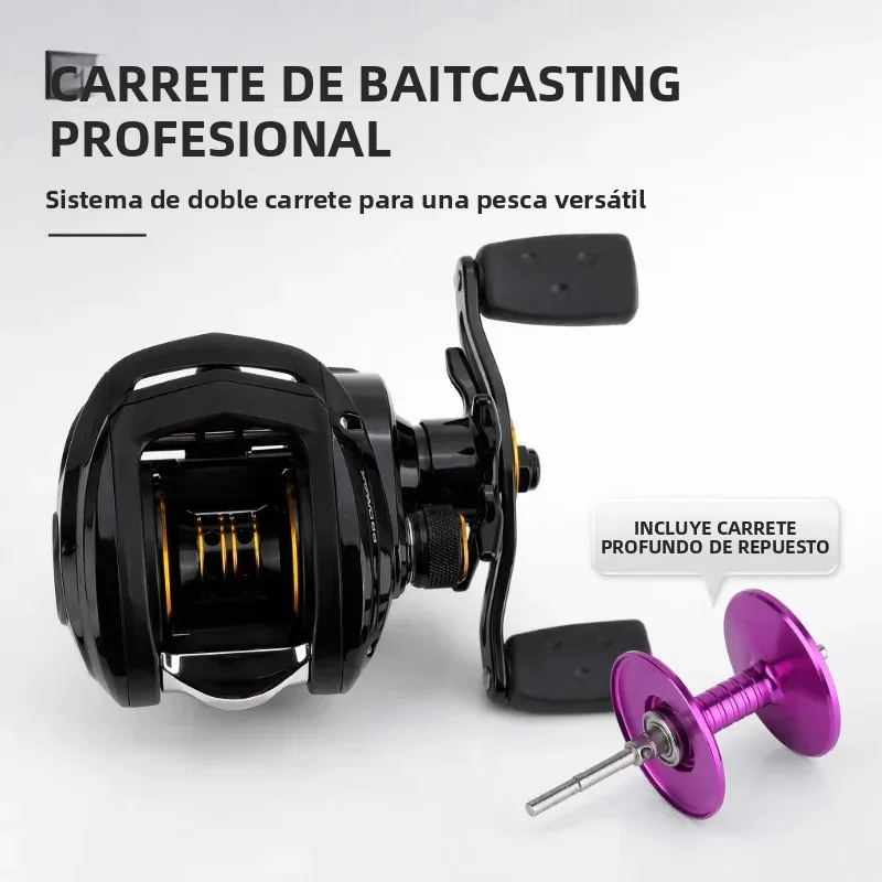 DEUKIO Carrete Baitcaster marino con bobina profunda de recambio - imagen 4