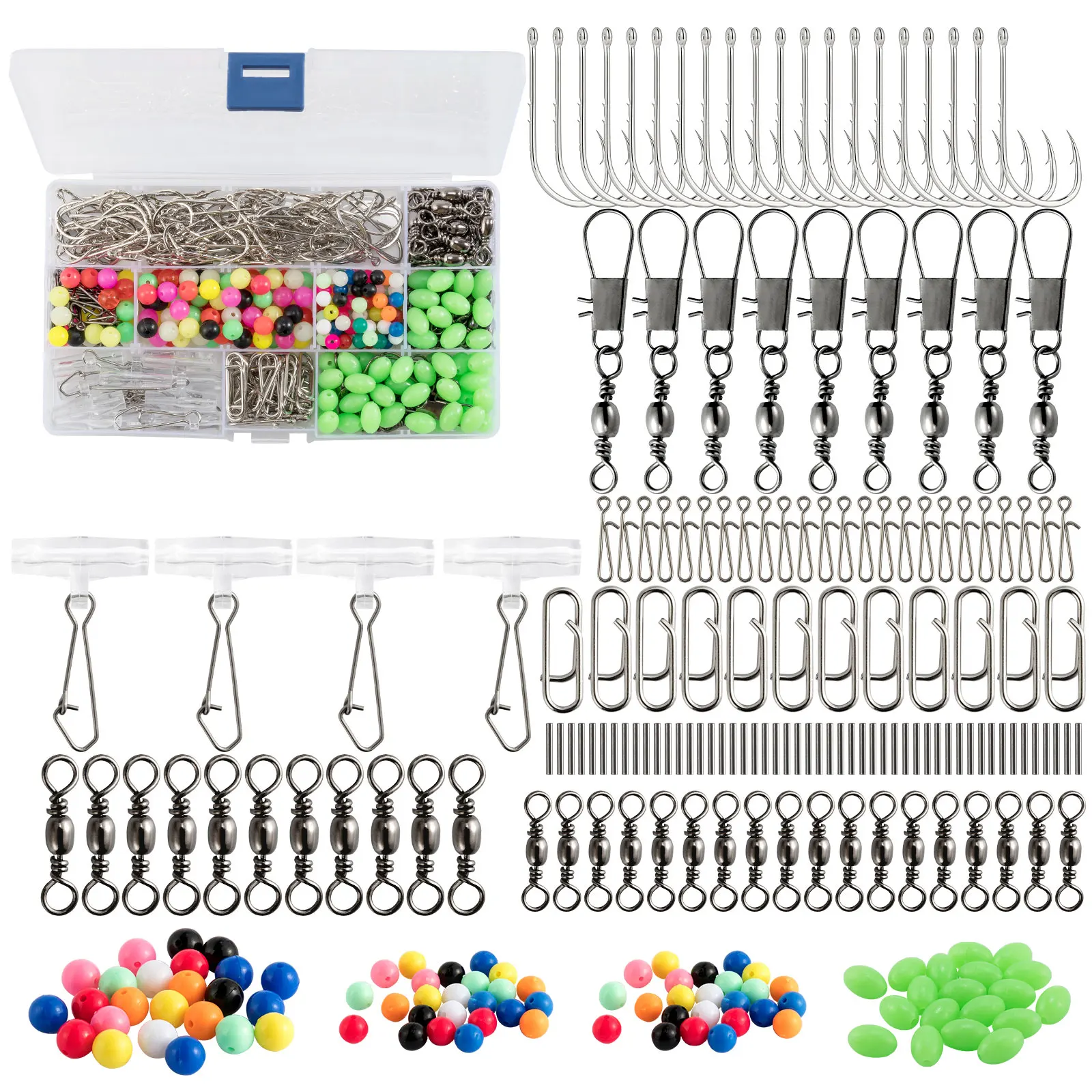 Kit de pesca de surf con componentes para aparejos
