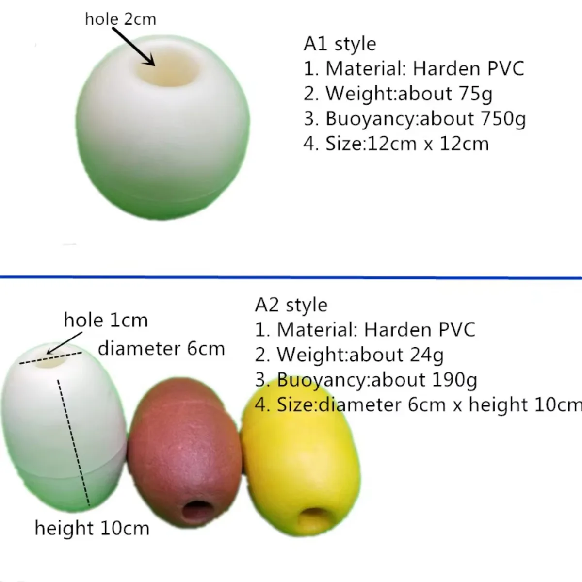 Boya de espuma PVC para redes y jaulas de pesca - imagen 3