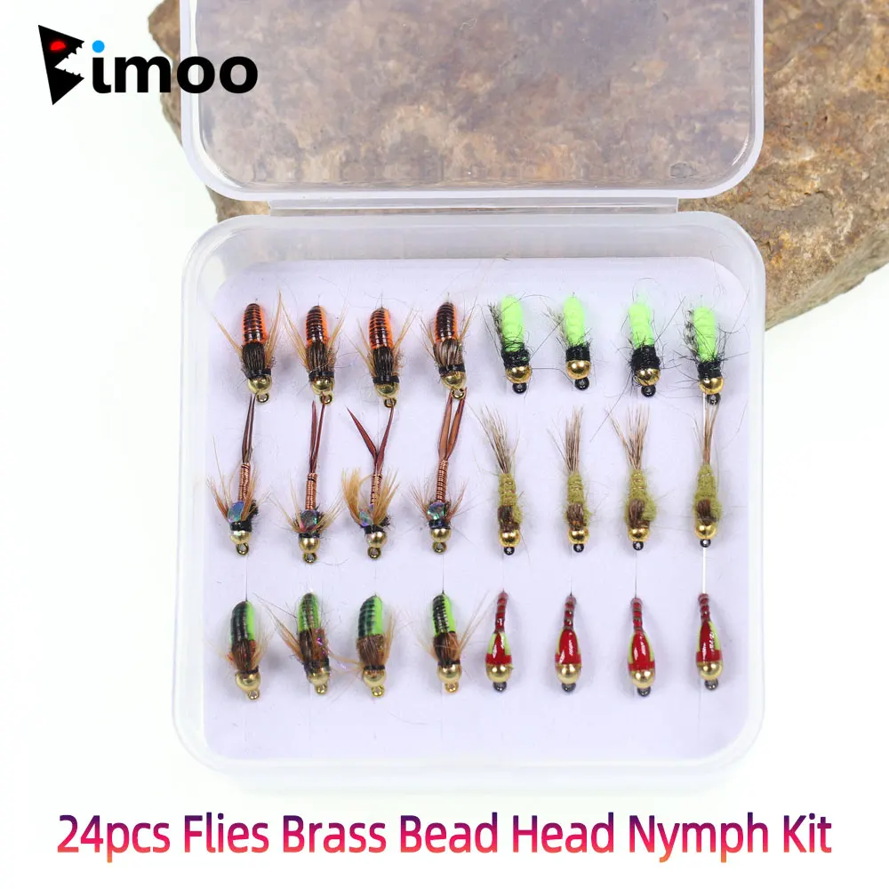 Bimoo Kit de ninfa latón hundimiento rápido para trucha y perca - imagen 4