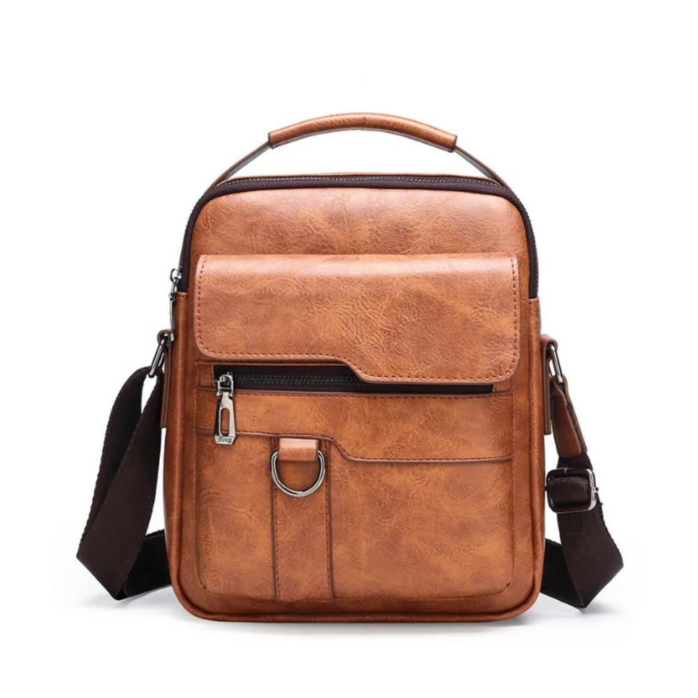 Bolso bandolera vintage cuero PU con solapa resistente al desgaste - imagen 4