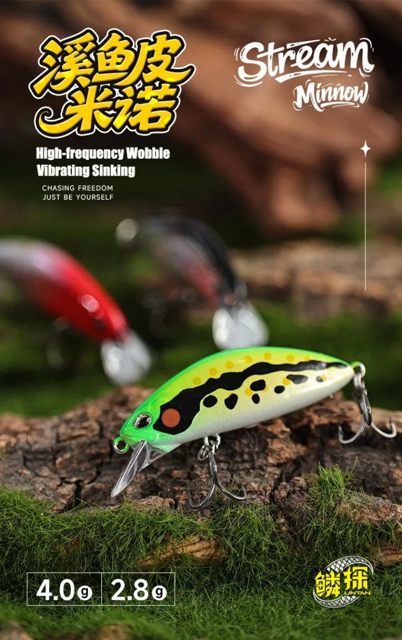 Señuelo Stream Minnow en colores para pesca nocturna