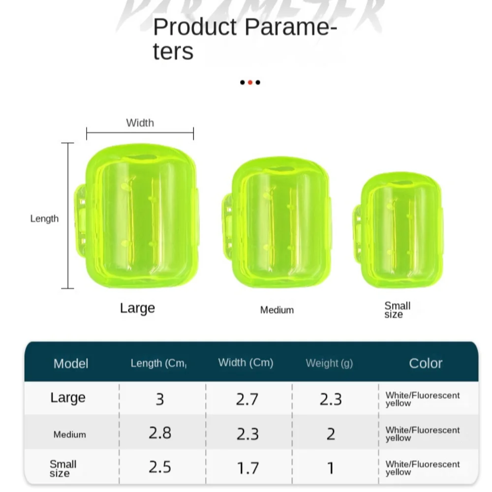 Protector de anzuelo triple portátil con fundas blancas y verdes - imagen 2