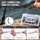 JSFUN Conector giratorio de acero inoxidable para señuelos de pesca