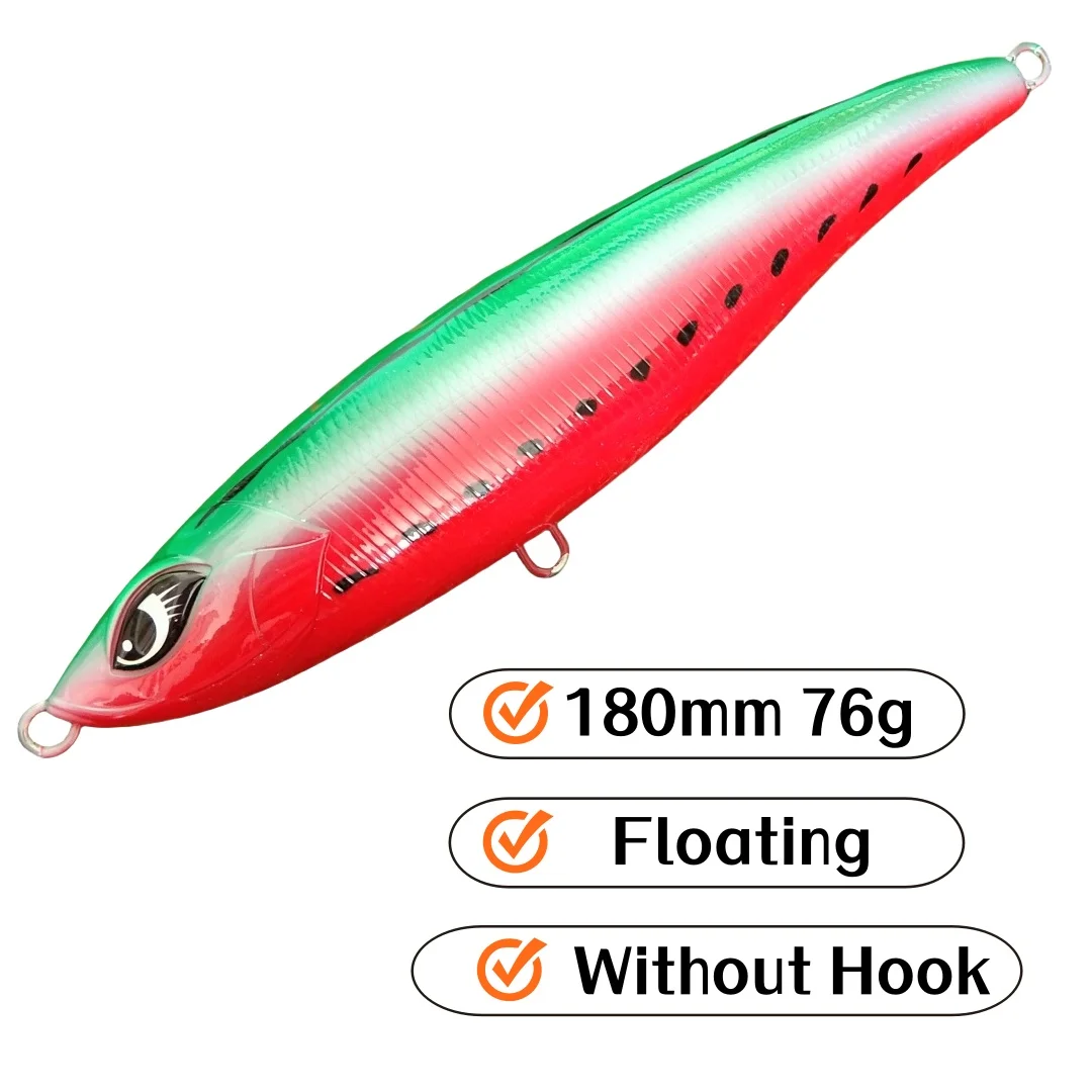 Señuelo flotante Noeby lápiz 18cm 76g vista lateral
