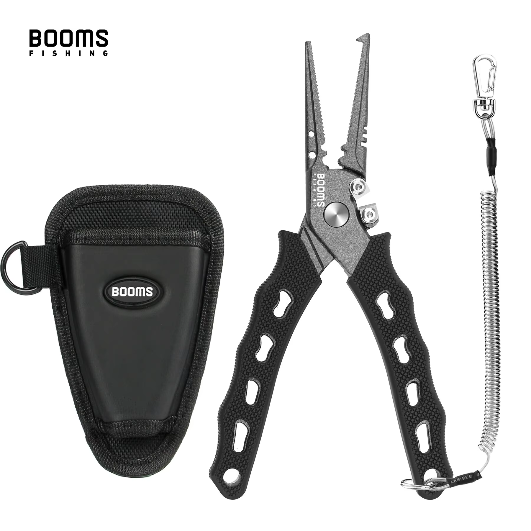 Booms Fishing F07 Alicates de pesca – Tijera trenzada