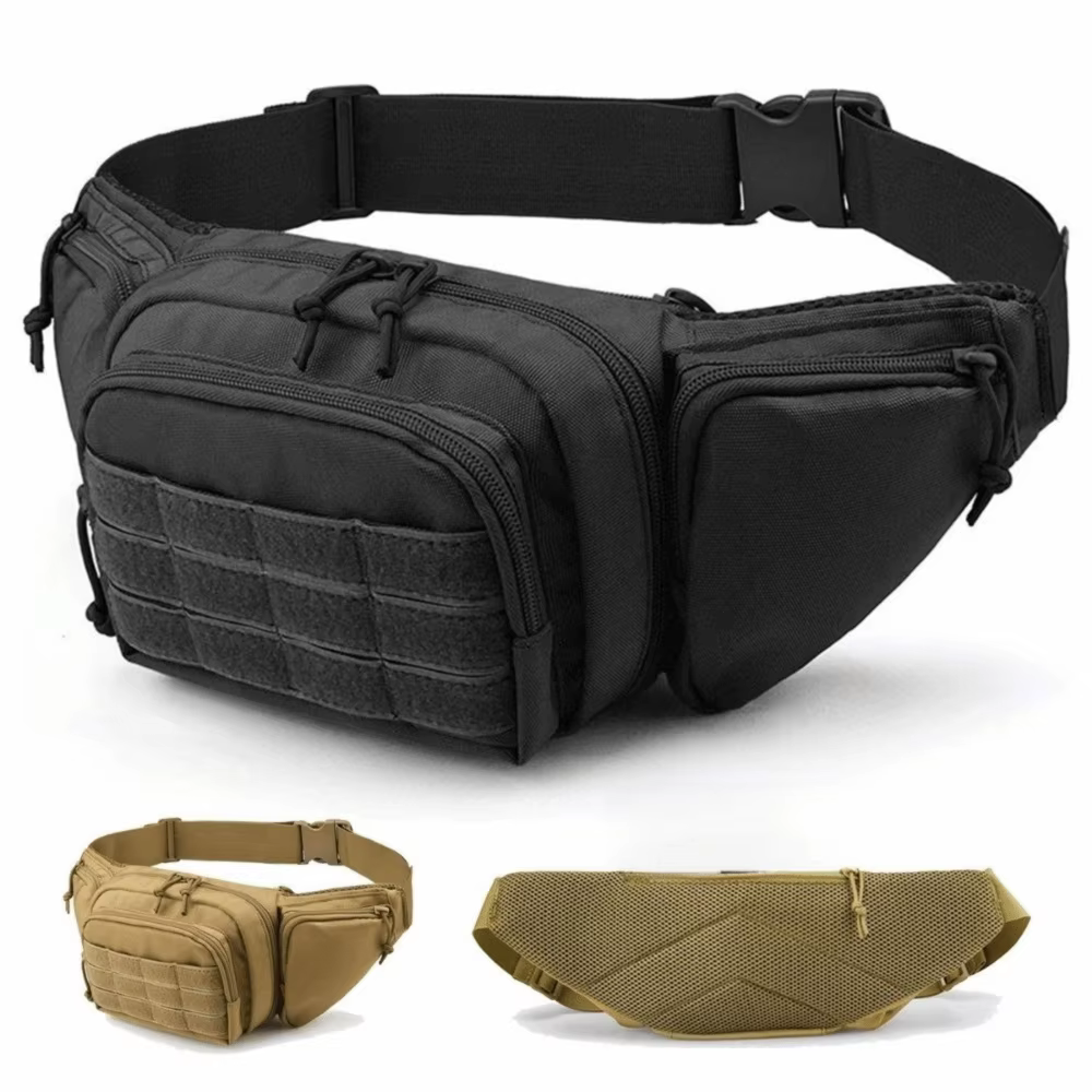Riñonera Motocicleta Ajustable con Bolsillos Cremallera para Hombre - imagen 4