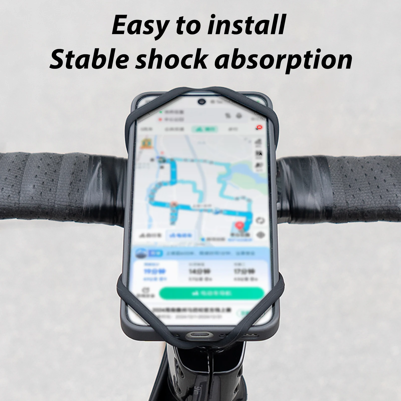 Soporte universal de silicona para teléfono en bicicleta de montaña