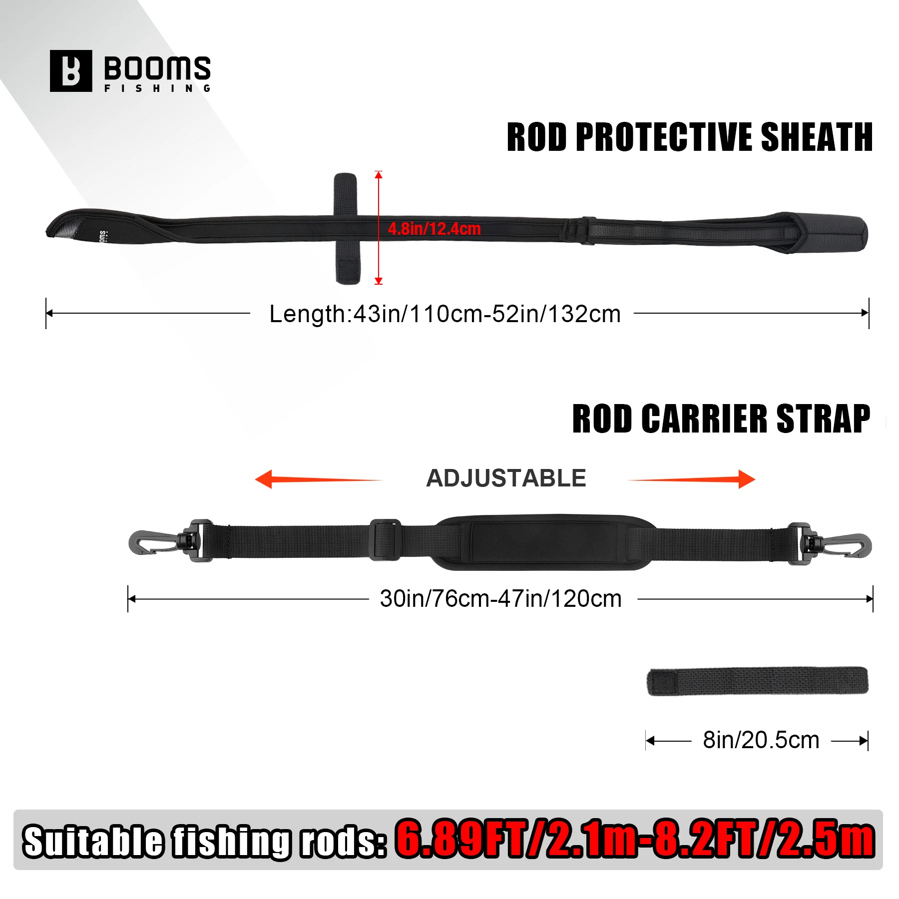 Booms Fishing Caña de pescar ajustable con funda - imagen 3