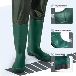 Goture Waders Impermeables de PVC y Nylon para Pesca a Mosca