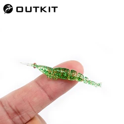 OUTKIT Señuelos de camarón multiarticulados blandos – para lubina