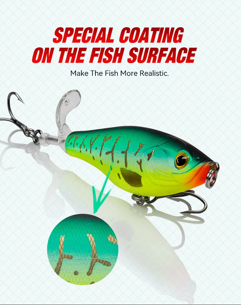 Empaque y presentación del señuelo Kingdom Topwater