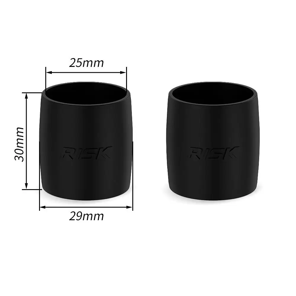 Abrazadera elástica de silicona para manillar de bicicleta negra-roja - imagen 5