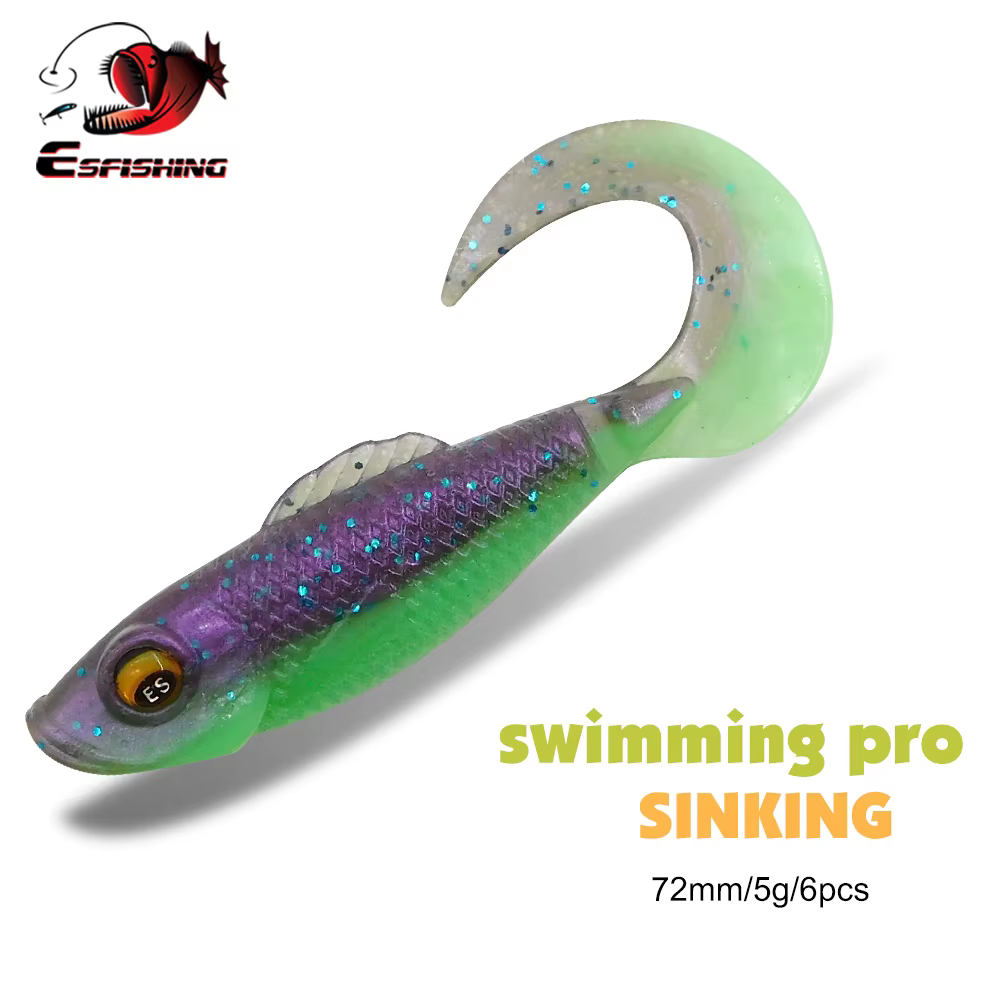 ESFISHING Swiming PRO – Cebo larva 72mm ojos 3D - imagen 3