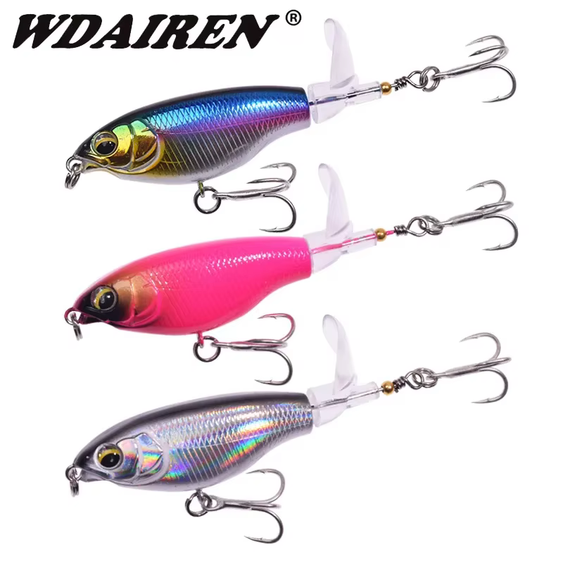 Señuelo topwater Plopper para lubina 7,5 cm