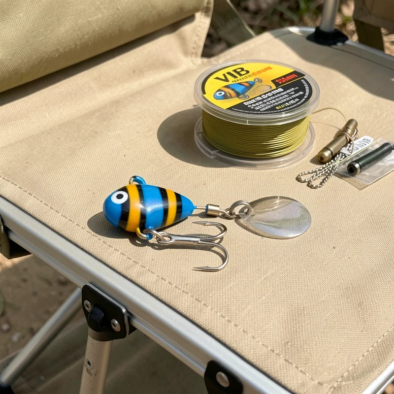 Señuelo VIB spinnerbait con anzuelo triple, pala y hundimiento rápido - imagen 4
