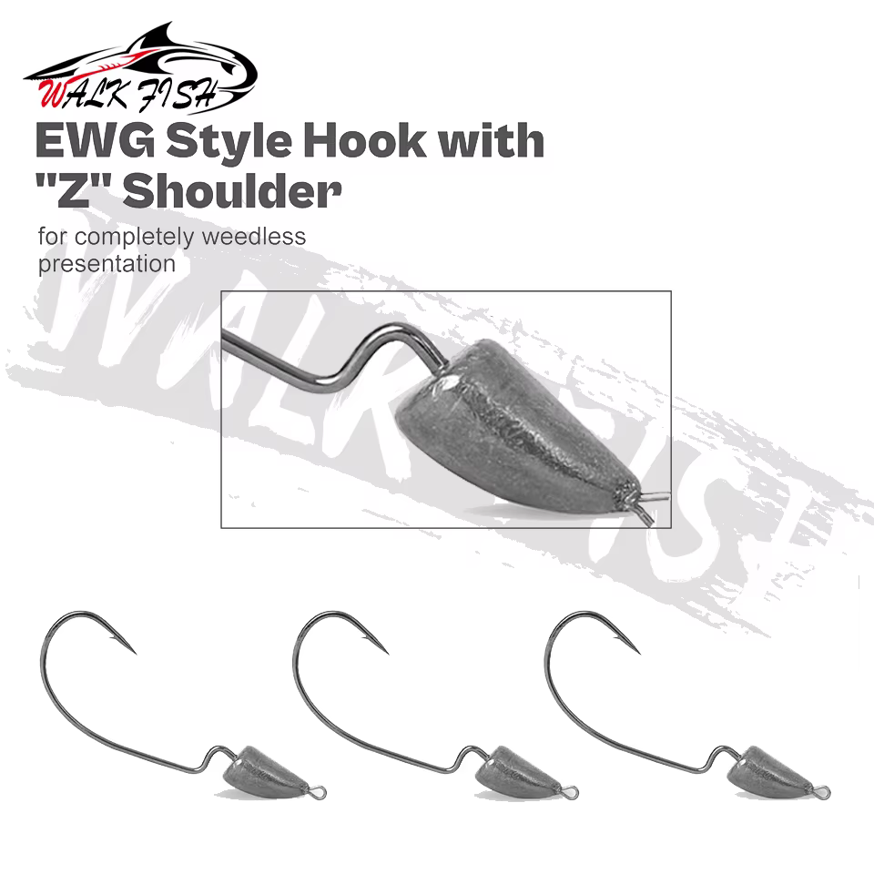 Walk Fish Jighead 3,5g a 10g – Anzuelos para pesca con vinilo