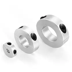 Anillos de bloqueo fijos y collar abrazadera doble con tornillos