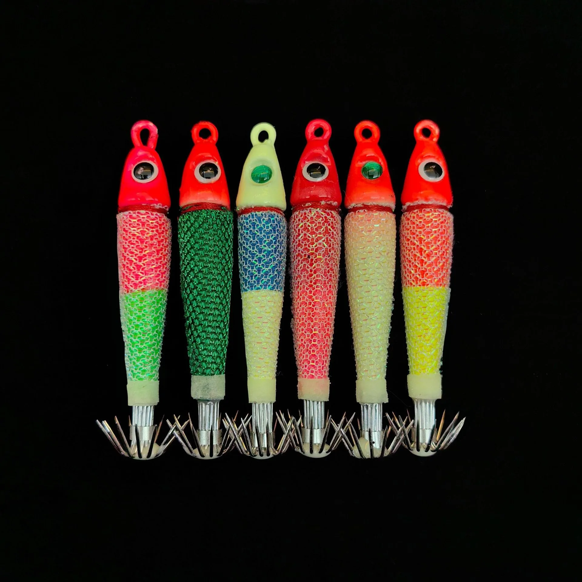 Detalle de señuelos luminosos