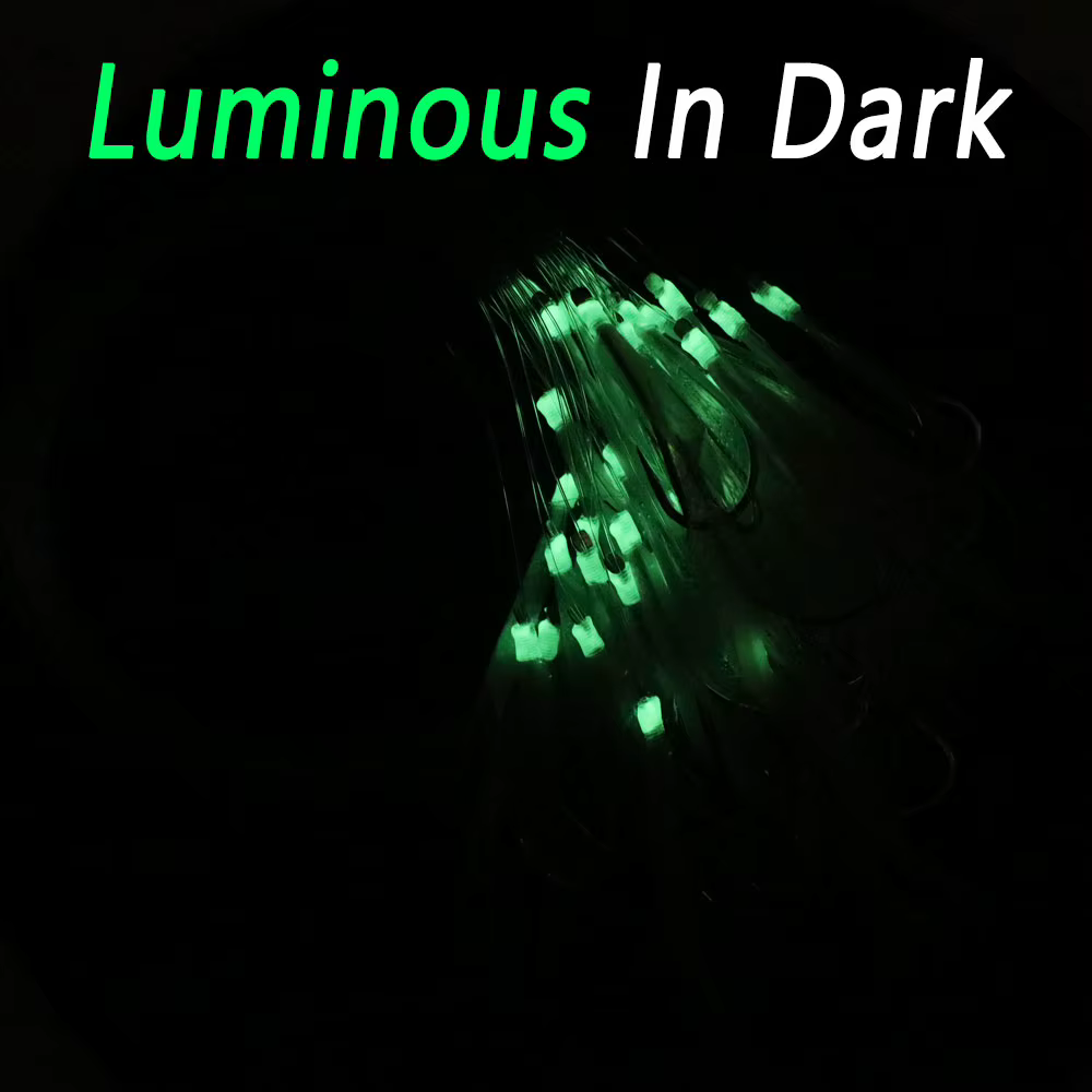 Bimoo Sabiki: anzuelos de cuerda con piel de pez luminosa - imagen 2