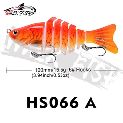 WALK FISH Crankbait multiarticulado de cebo duro para agua salada