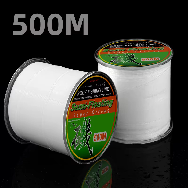 Línea de pesca monofilamento de nailon 500m blanca para mar y roca - imagen 2