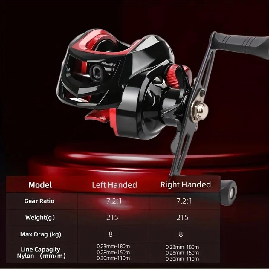 Carrete Baitcasting ultraligero para pesca de carpa de precisión