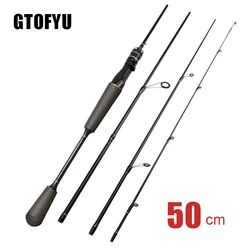 GTOFYU Caña Spinning Ultraligera de Carbono 2,1m Mango Goma Señuelos