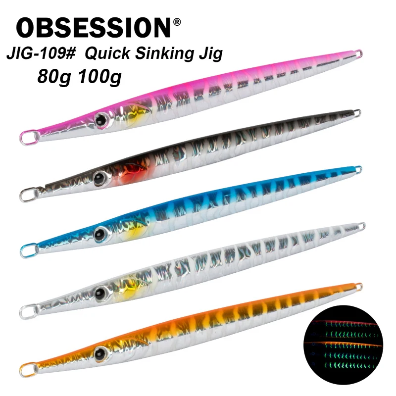 Obsession J109 señuelo jigging hundimiento rápido con ojo 3D - imagen 5