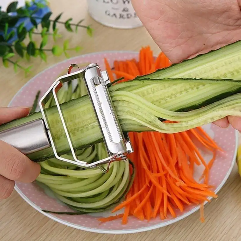 Rallador de acero inoxidable con pelador juliana para verduras - imagen 2