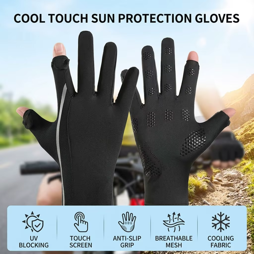 Guantes deportivos de verano para hombre en uso deportivo