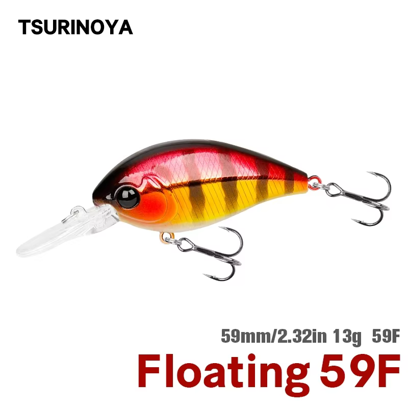 Tsurinoya 59F Crankbait flotante – Jerkbait duro para black bass - imagen 3