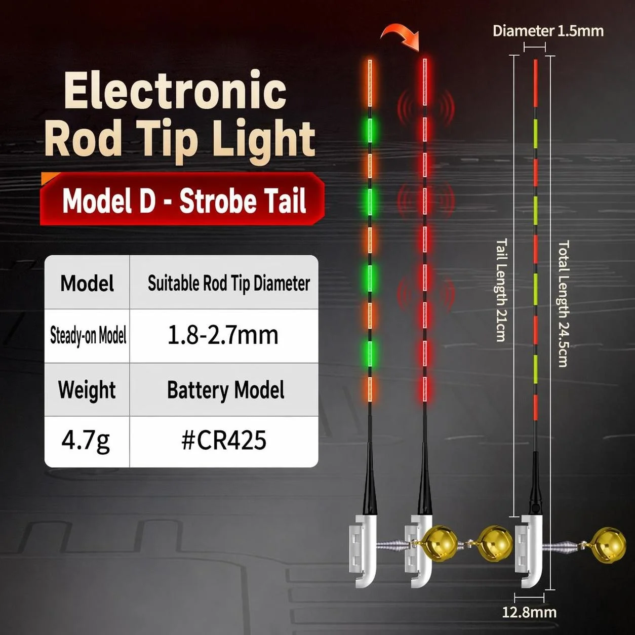 Flotador electrónico LED con alarma de picada ultra sensible - imagen 3