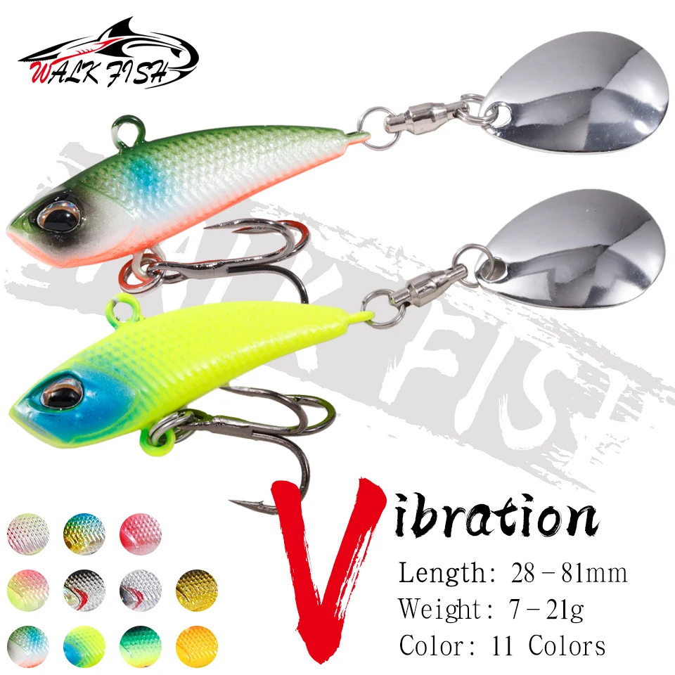 Señuelo VIB Walk Fish – Metálico con cola vibratoria
