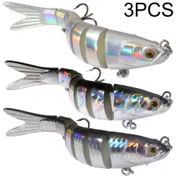 Señuelo Swimbait hundible con anzuelo triple para pesca de carpa