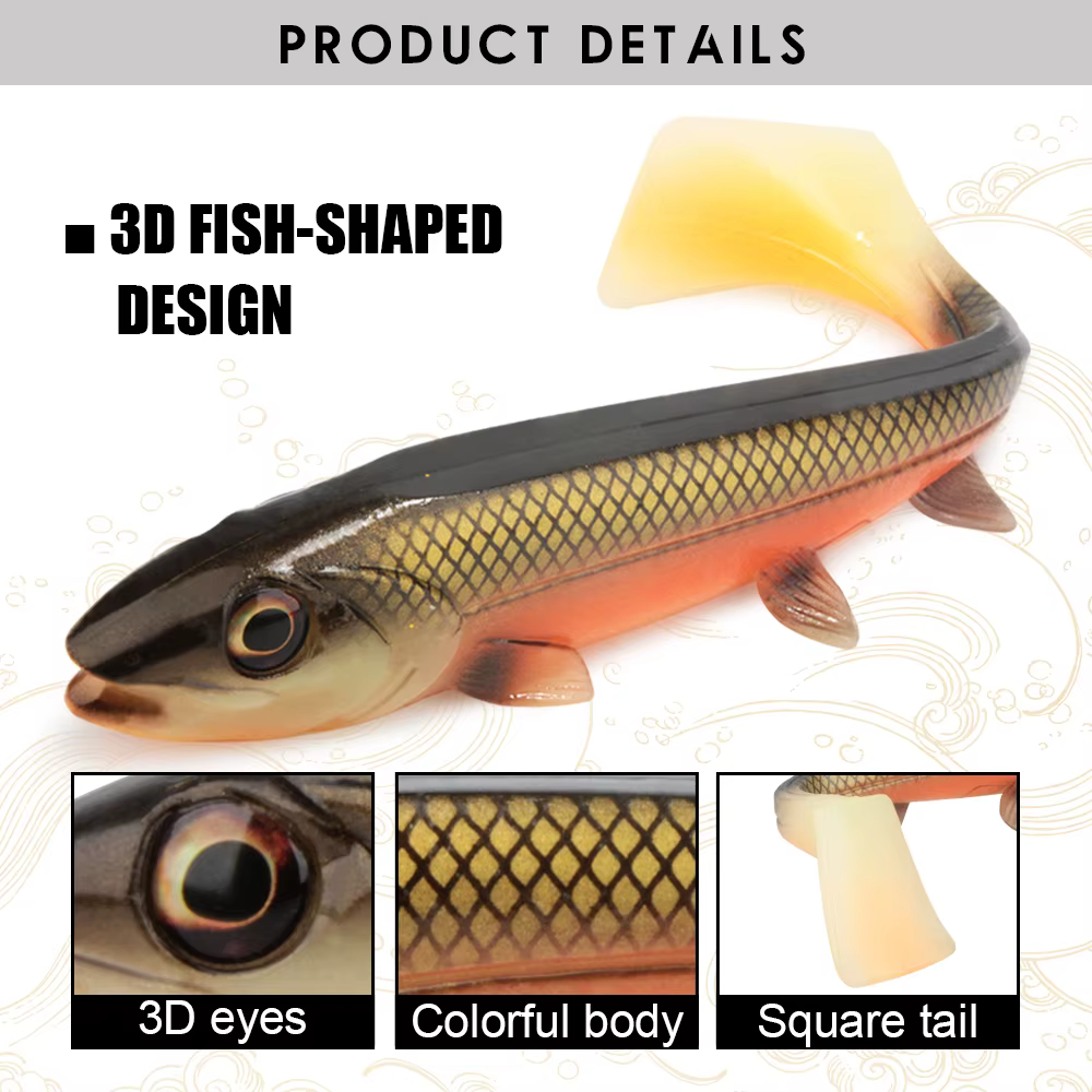 Spinpoler Swimbait Señuelo Cola Cuadrada para la Pesca del Lucio - imagen 4