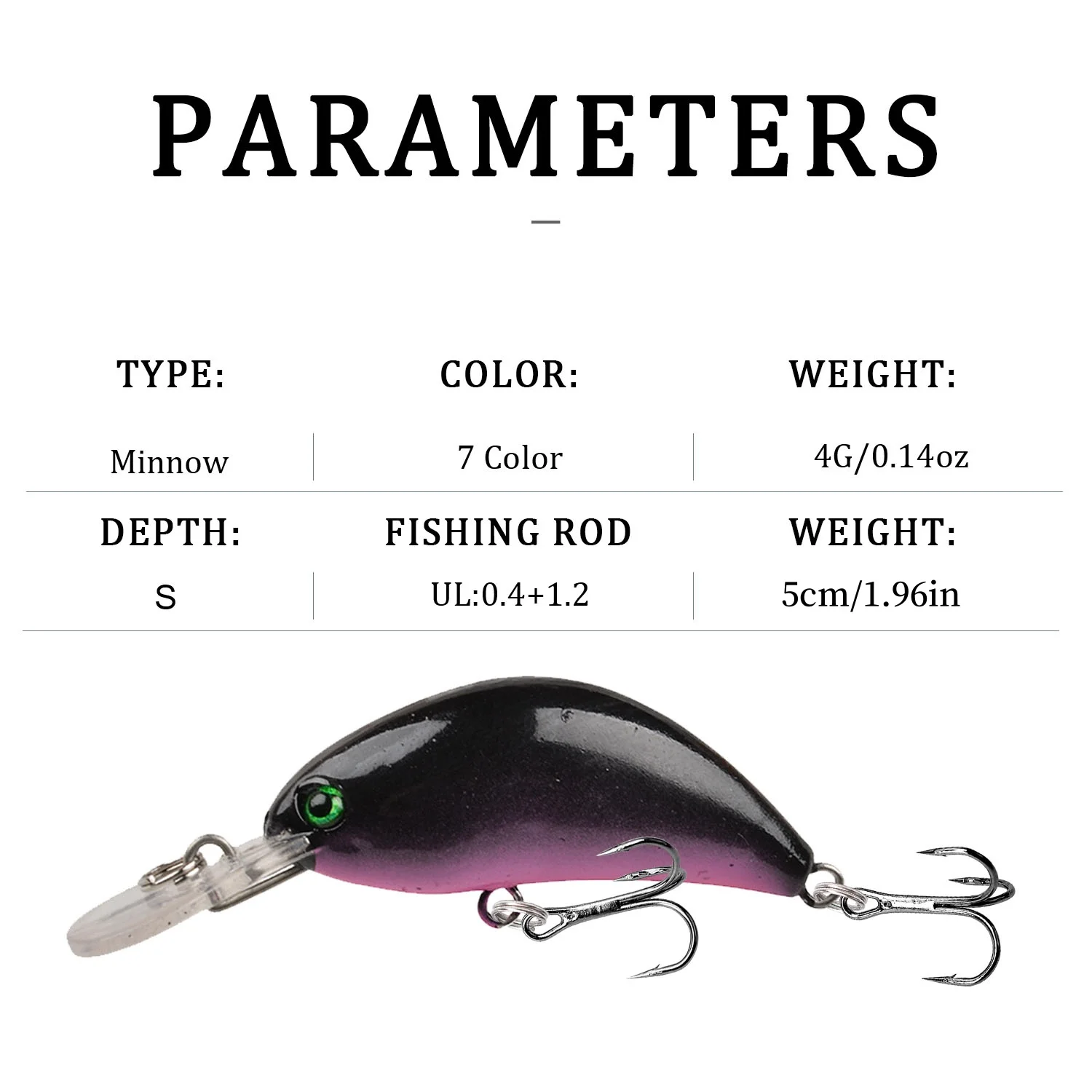 Swimbait para carpa 5 cm 4 g - Señuelo Wobbler hundidor