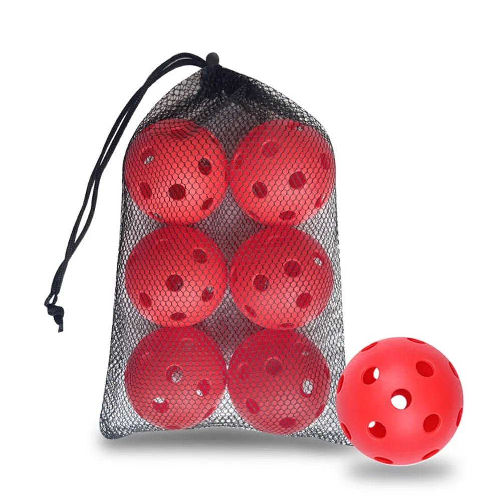 Pelotas de Pickleball portátiles de alto rebote con bolsa, PVC