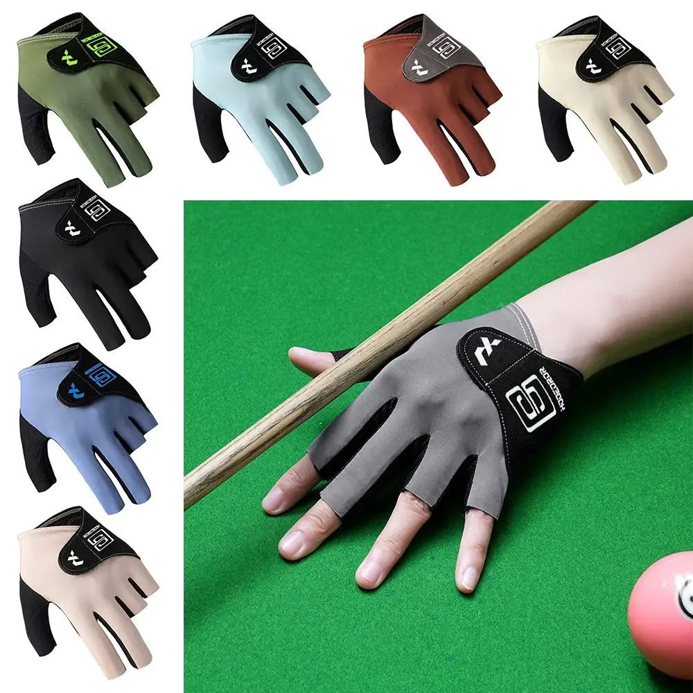Guantes de billar elásticos antideslizantes medio dedo transpirable - imagen 4