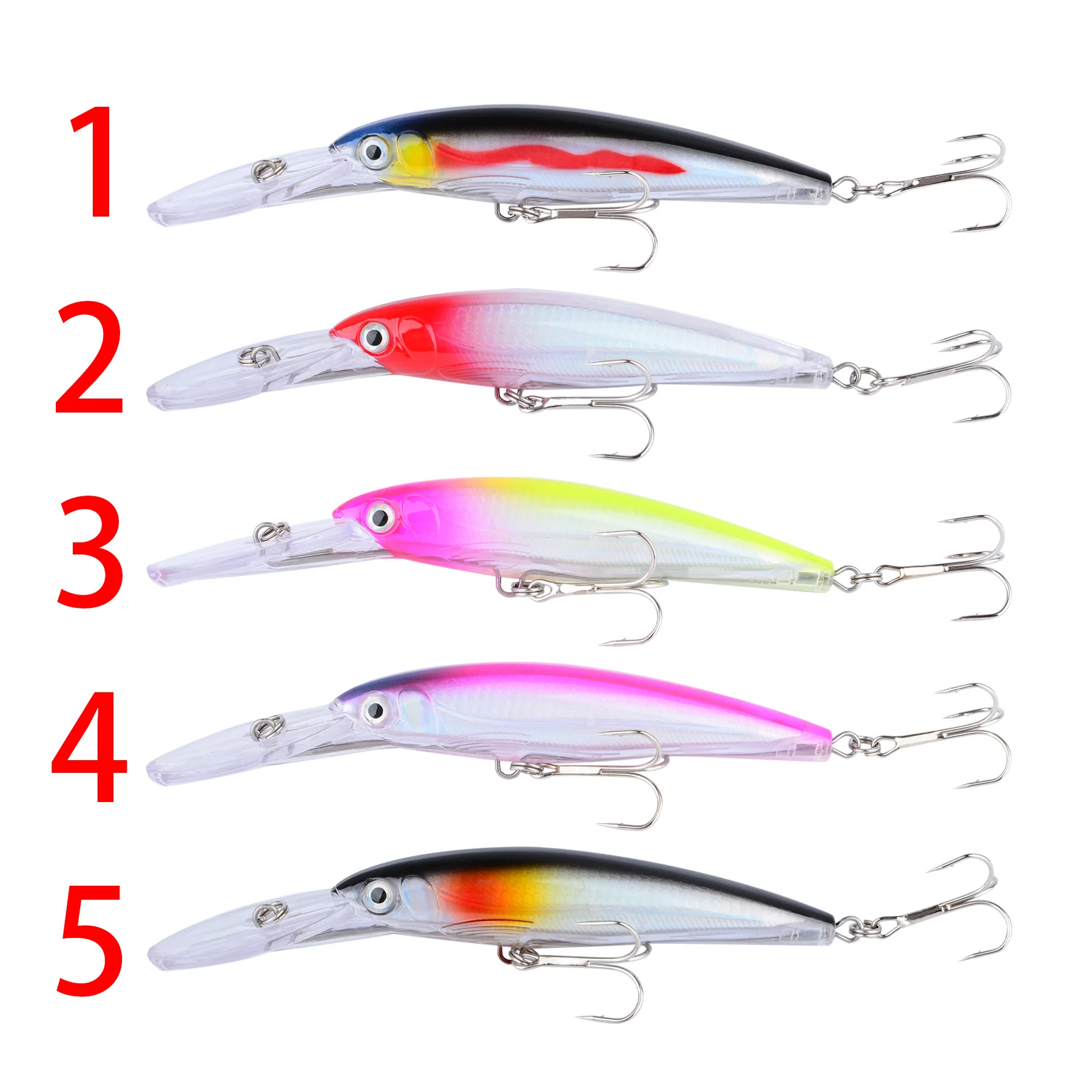 Señuelo buceo profundo Minnow Wobbler Crankbait para lubina - imagen 2