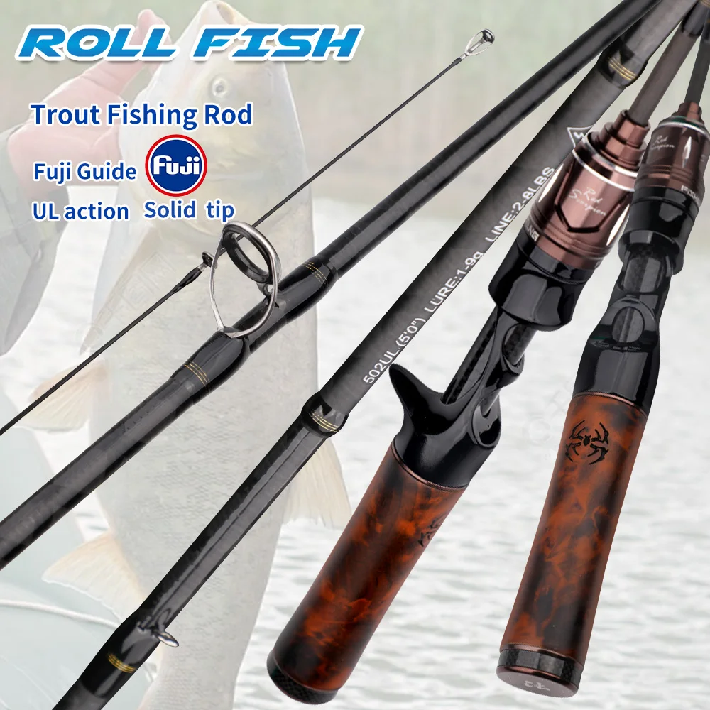 Caña de trucha ultraligera ROLLFISH con guía Fuji de carbono - imagen 5