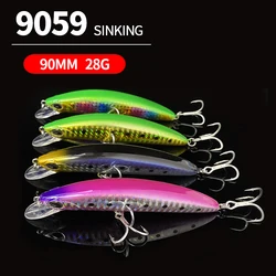 Wobblers Jerkbait hundidor de fundición larga para lubina y lucio